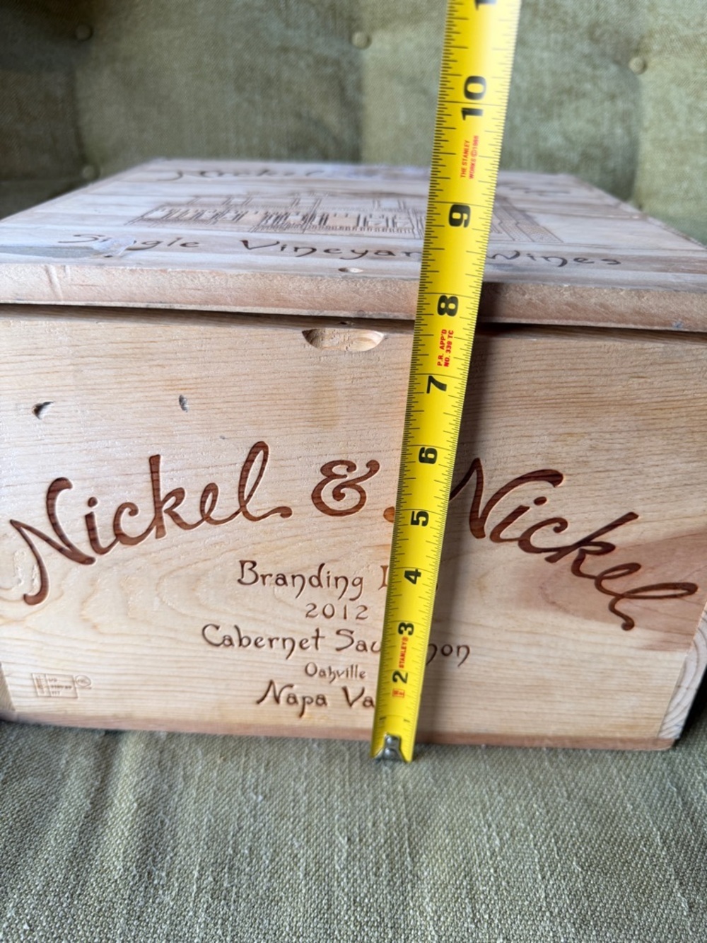 Vintage Nickel & Nickel Cabernet Sauvignon Wood Wine Crate Panel - Picture 9 of 10